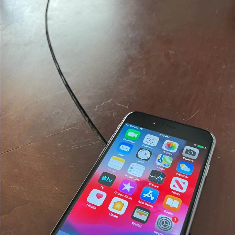 Apple iPhone with Black and Silver Finish